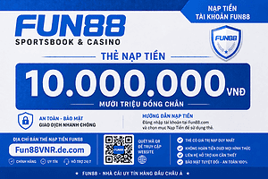 Thẻ nạp Fun88 10.000.000 VNĐ