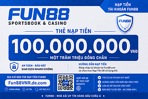 Thẻ nạp Fun88 100.000.000 VNĐ