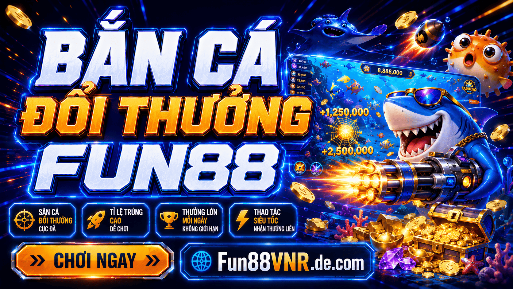 Game bắn cá đổi thưởng online được yêu thích hàng đầu