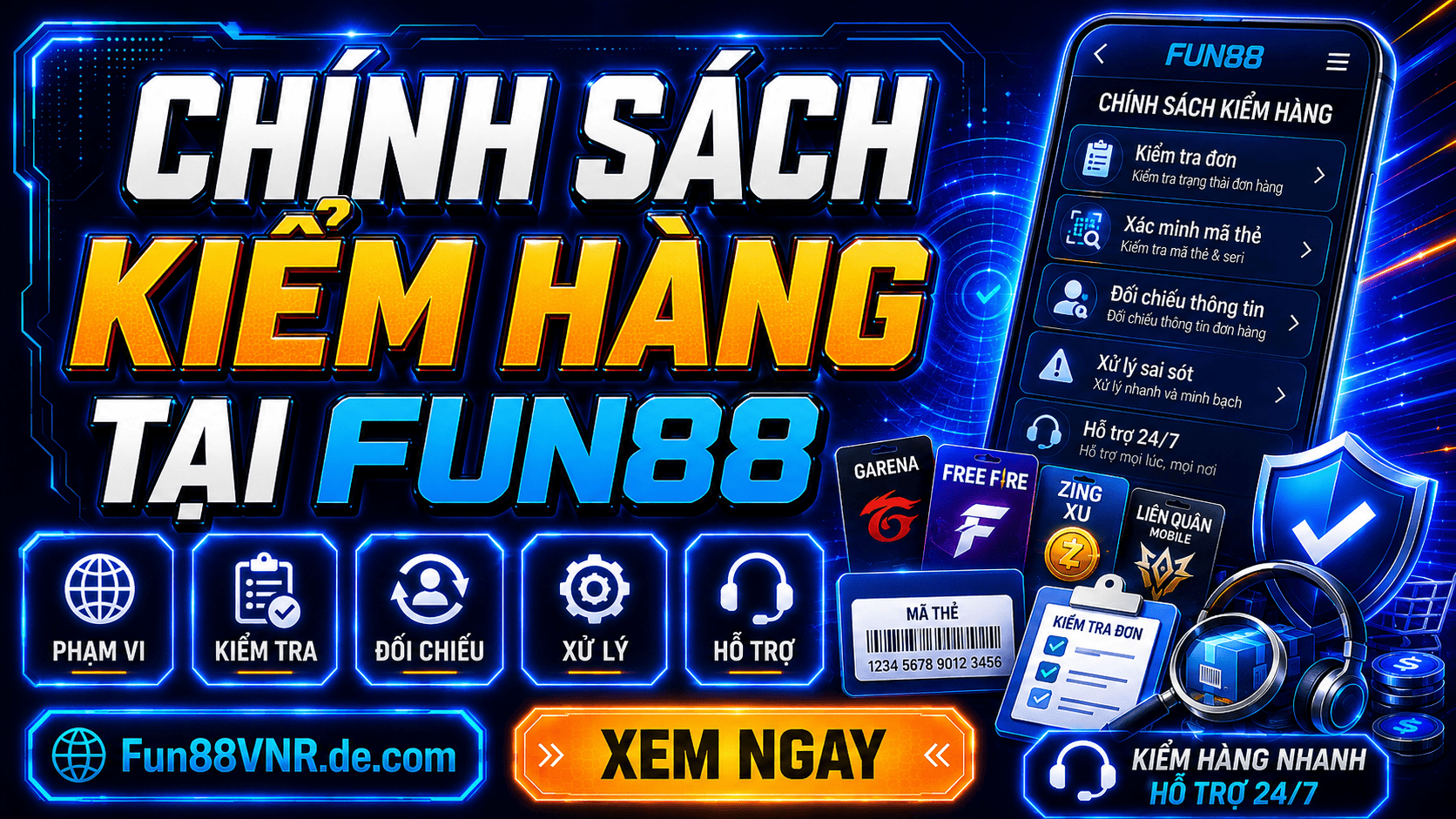 Chính sách kiểm hàng tại Fun88