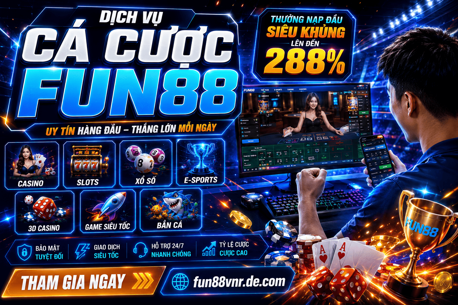 Giao dien Fun88 giup nguoi choi thao tac cuoc de dang hon