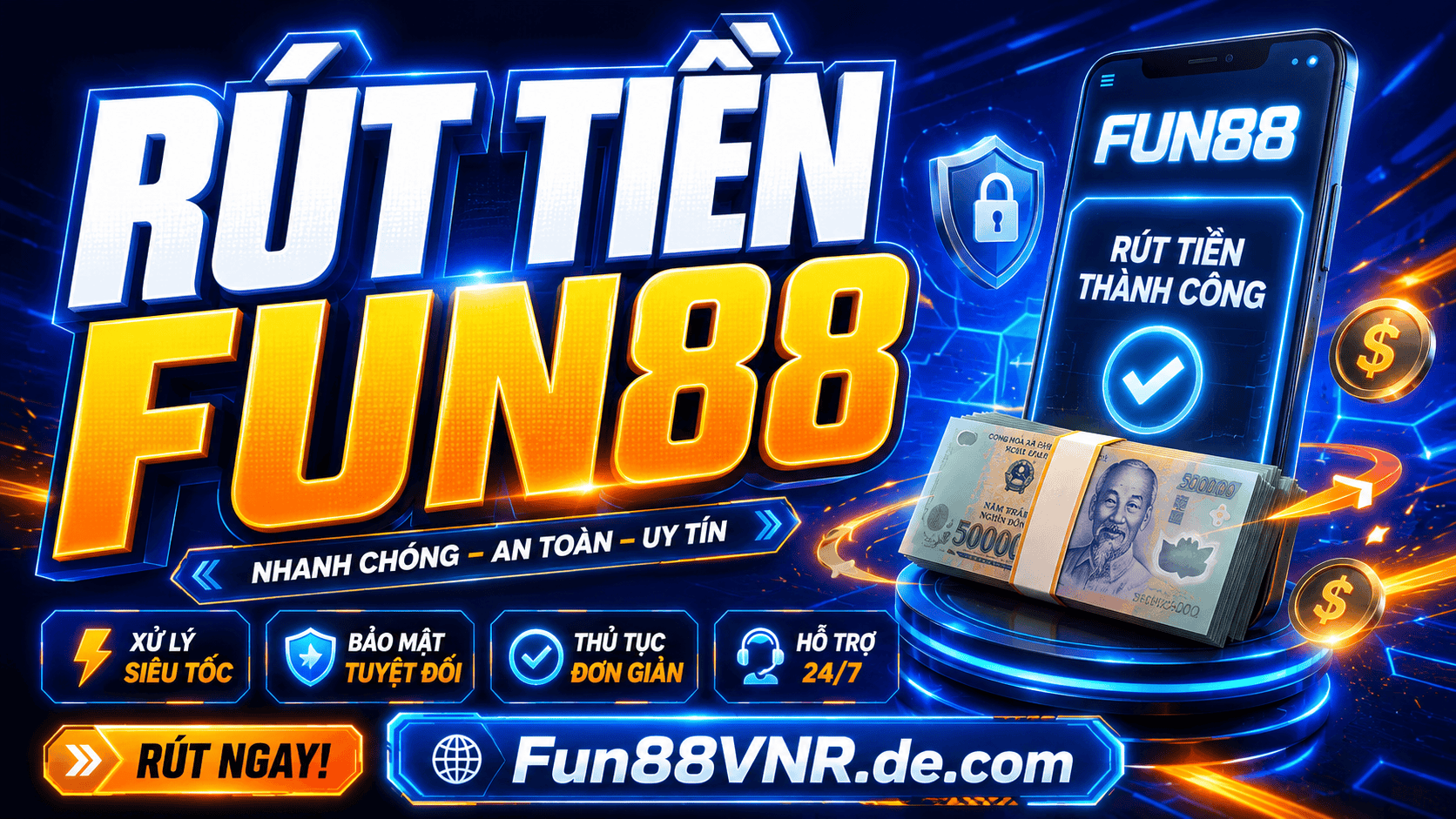 Hướng dẫn rút tiền FUN88