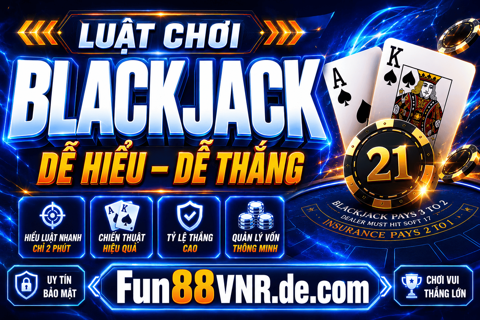 Toàn bộ luật chơi Blackjack đầy đủ cùng kinh nghiệm cược dành cho người mới