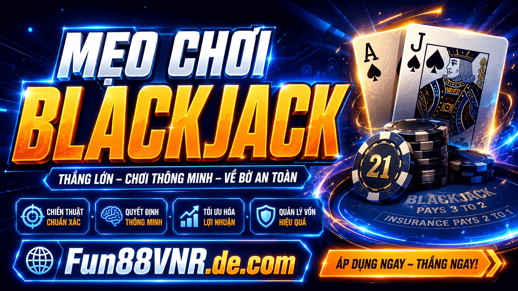 Mẹo chơi Blackjack tăng tỷ lệ thắng cho người mới tại Fun88