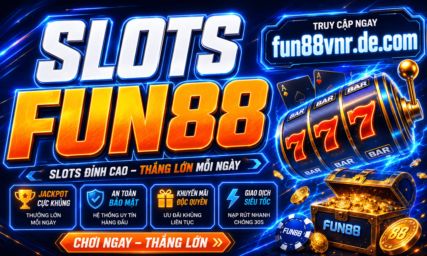 Slots Fun88 – Kho game phong phú, săn jackpot khủng tiền tỷ Slots Fun88 – Kho game phong phu, san jackpot khung tien ty