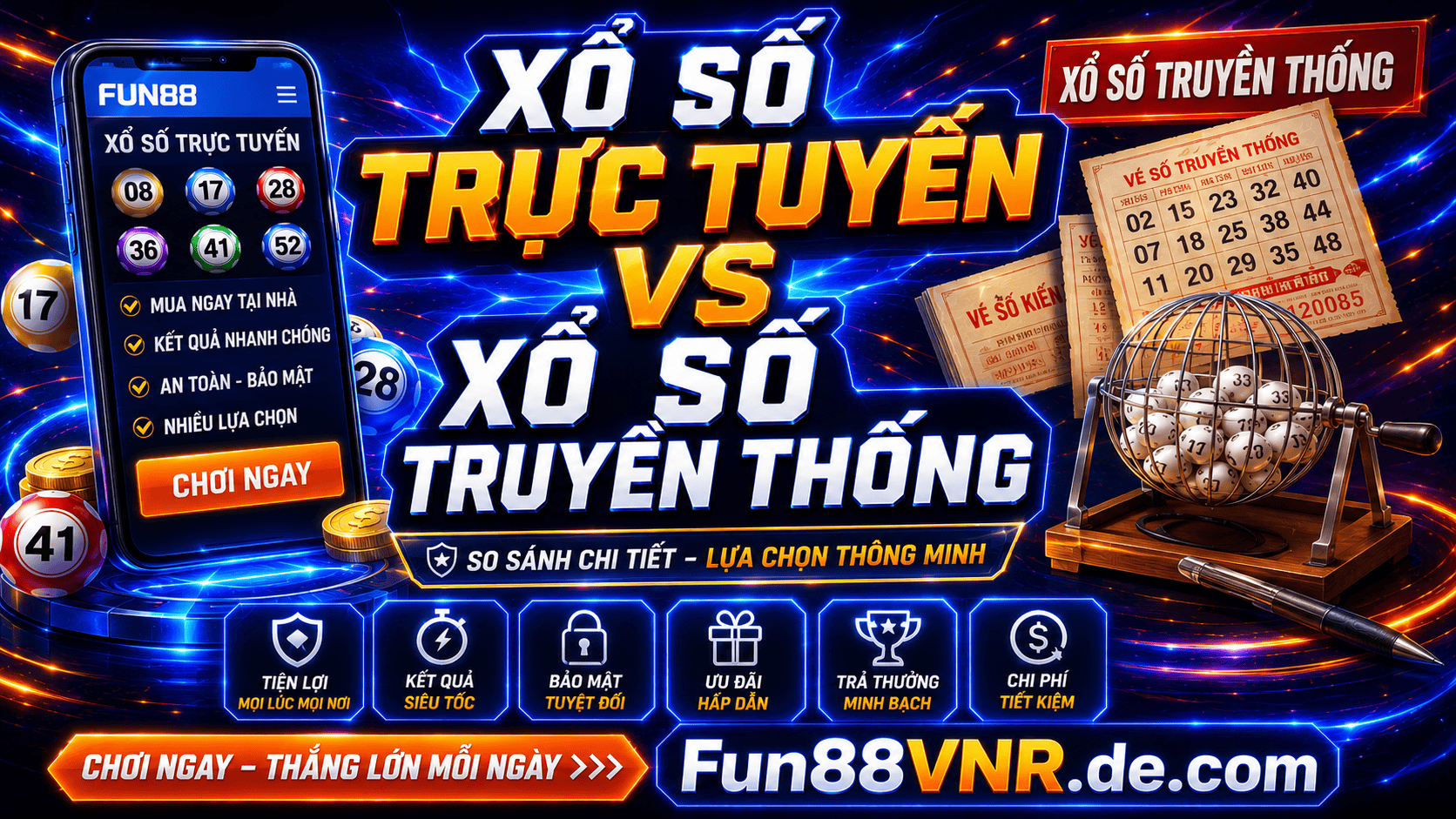 Nhiều khác biệt giữa xổ số trực tuyến và truyền thống