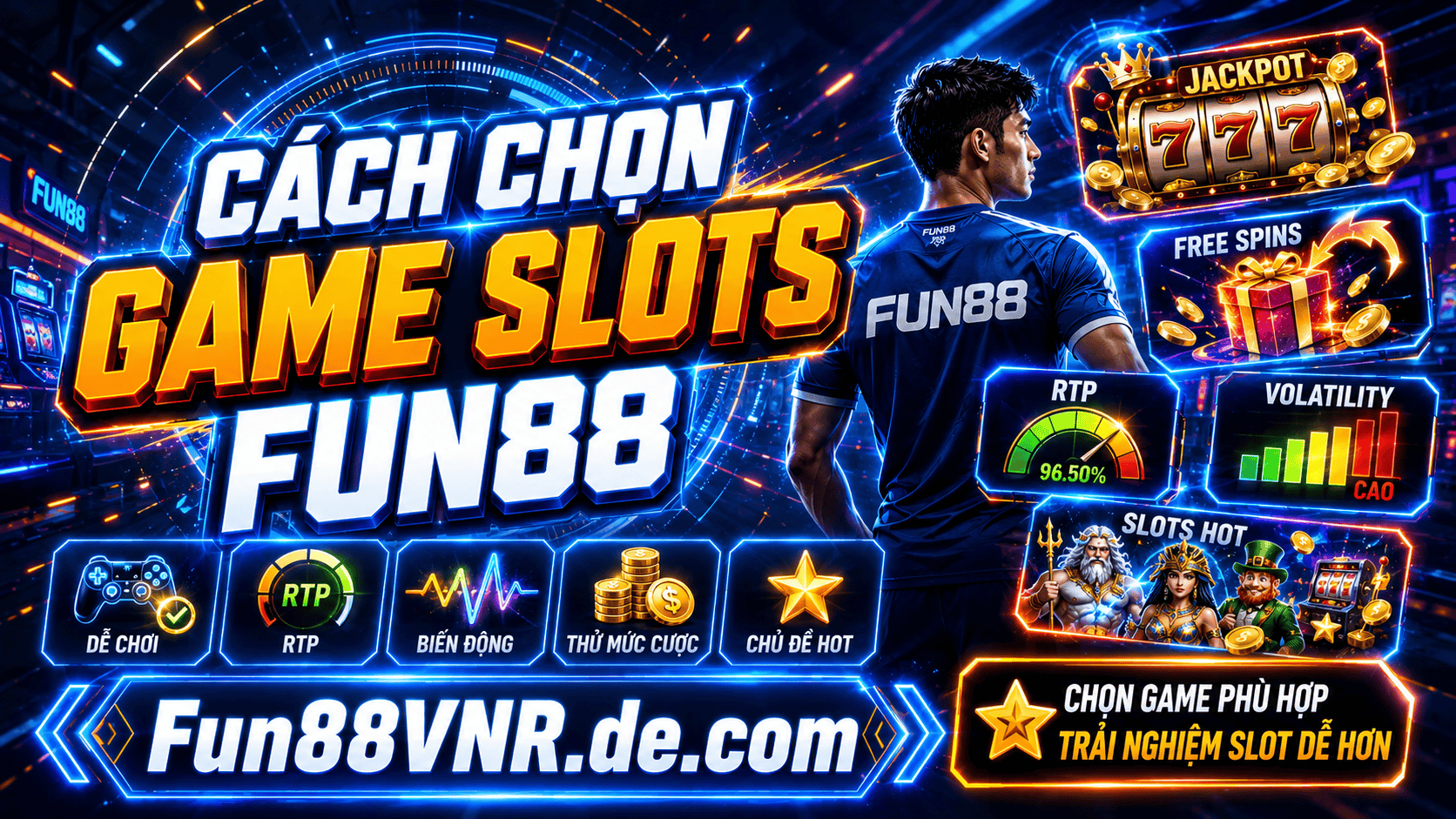 Cách chọn game slots Fun88 theo vốn, nhịp quay và mức rủi ro hiệu quả