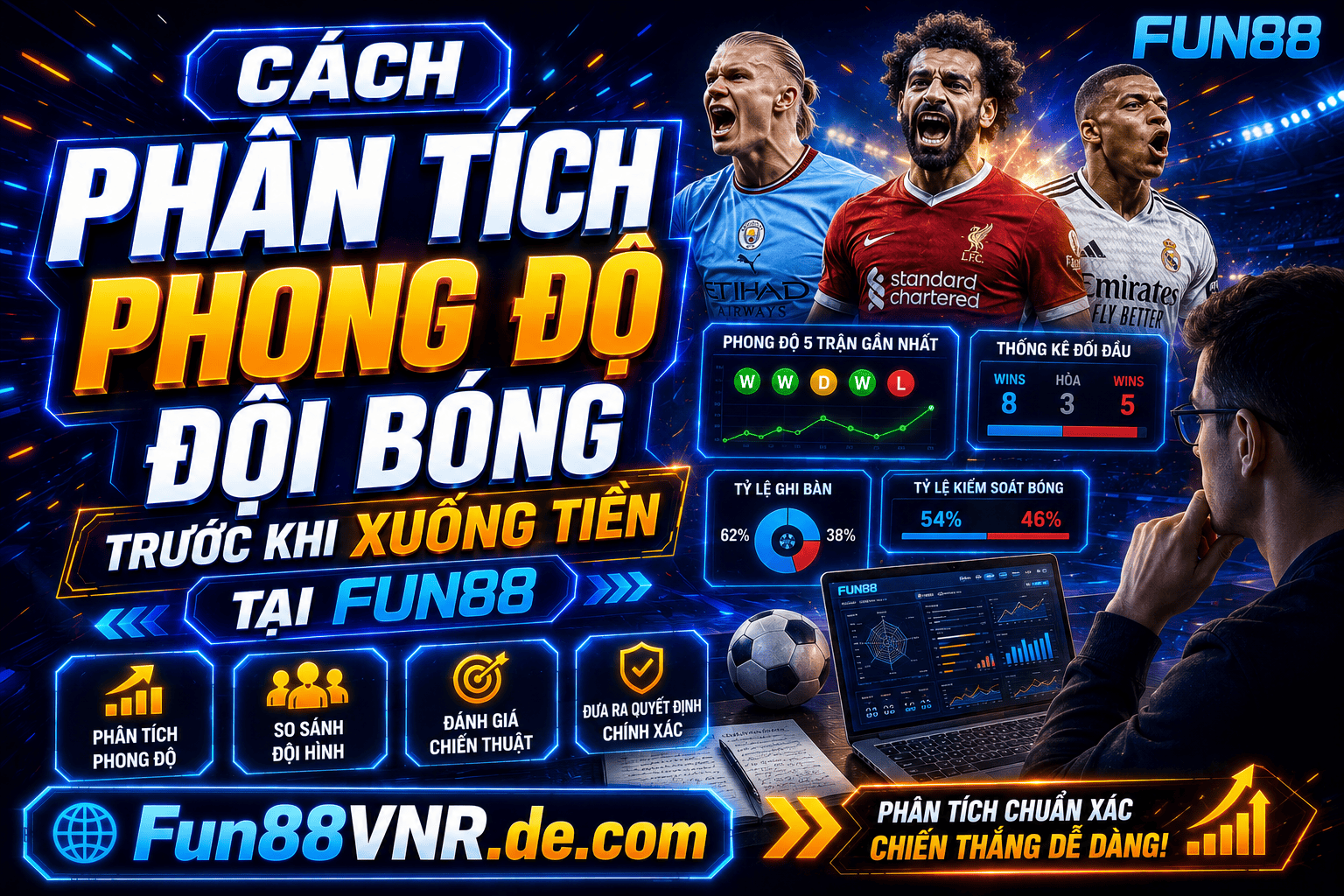Cách phân tích phong độ đội bóng trước khi xuống tiền tại Fun88