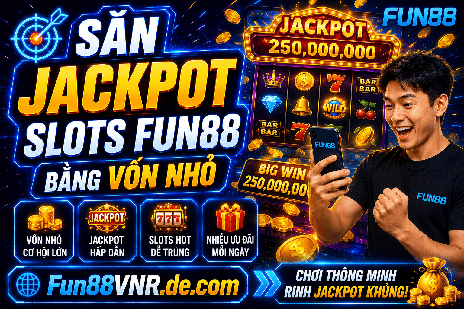 Có nên săn jackpot slots Fun88 bằng vốn nhỏ không?