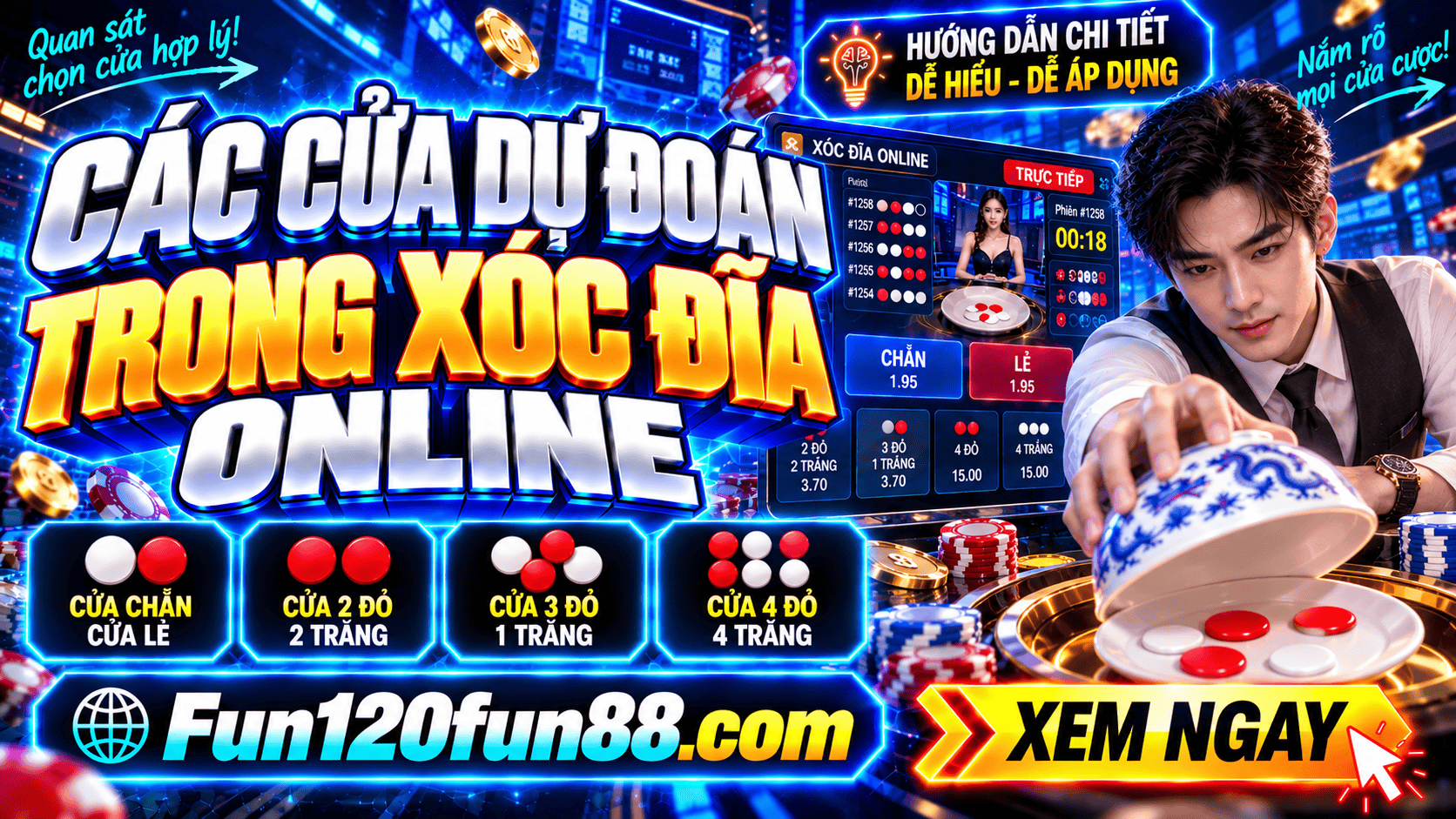 Cách nhận biết các cửa dự đoán trong Xóc Đĩa online Cach nhan biet cac cua du doan trong Xoc Dia online