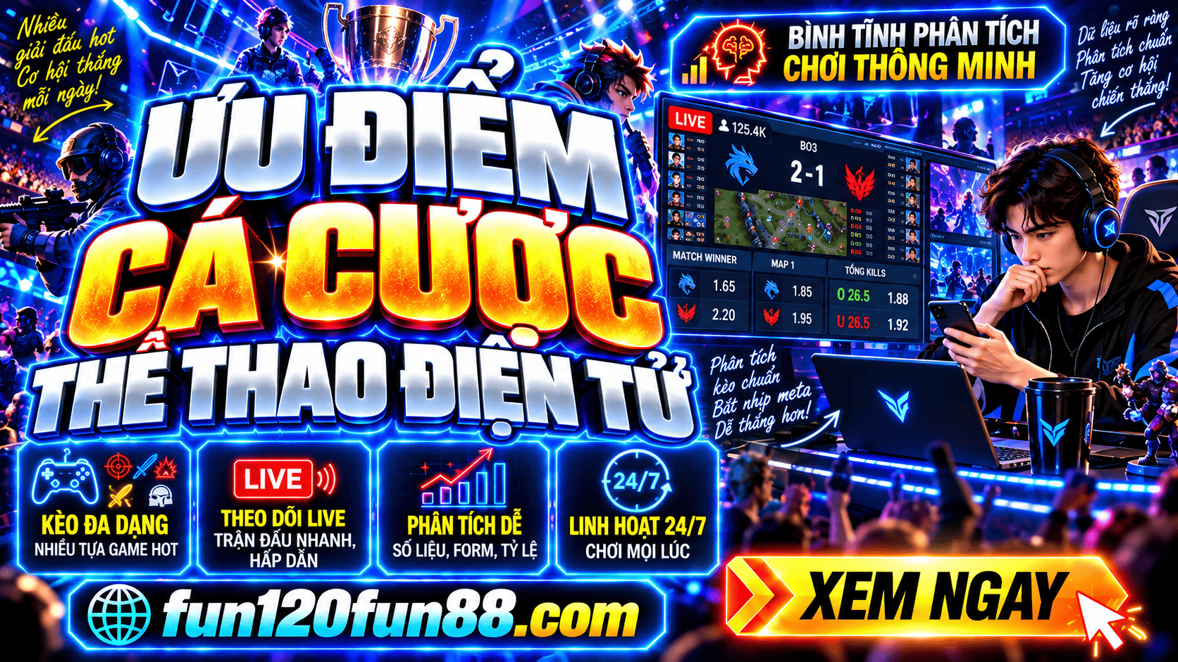 Ưu điểm cá cược thể thao điện tử cùng các hình thức phổ biến